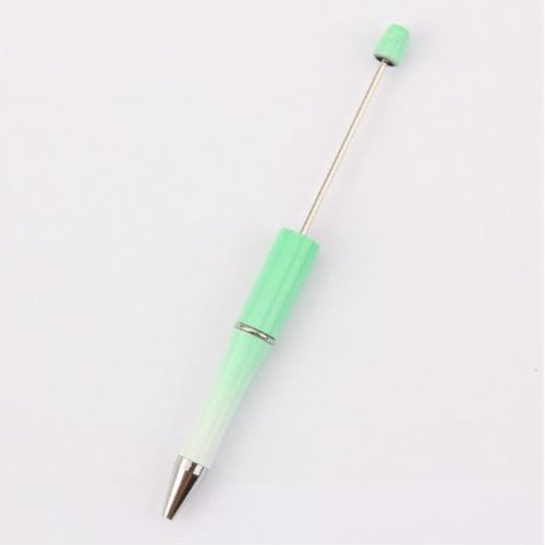 1 stylo à bille personnalisable avec des perles - couleur dégradée arc en ciel - vert