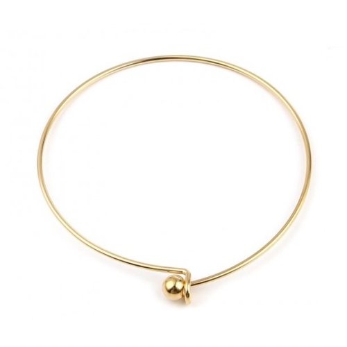 1 support bracelet en acier inoxydable à customiser - couleur métal doré - r346