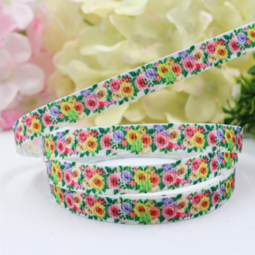 Ruban gros grain  - ruban fleurs