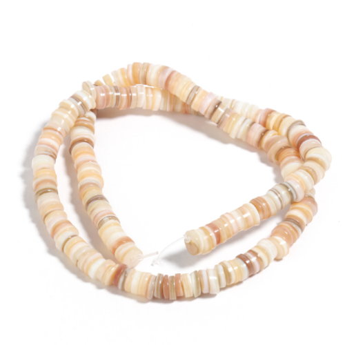 Perles naturelles coquillage - lot de 30 - couleur naturelle - p702