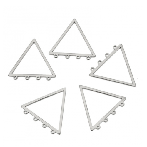 1 connecteur triangle - 4 trous - acier inoxydable - r668