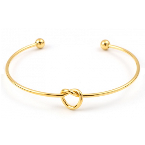 1 support bracelet noeud d'amour jonc en acier inoxydable à customiser - r863