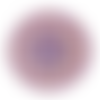 1  pendentif rond - tons violet - estampe en filigrane - r717