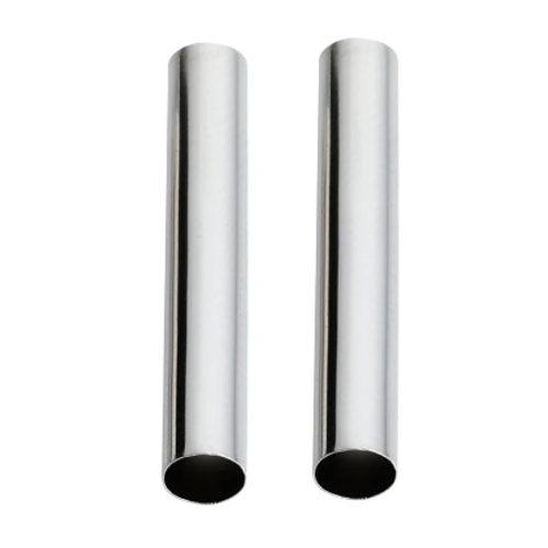 Lot de 5 perles tubes - 4 x 30 mm - métal argenté - r602
