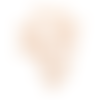 1 breloque pendentif - visage femme - filigrane doré - r884