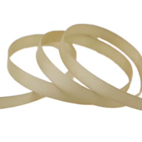 Ruban gros grain uni - beige - 10 mm - vendu au mètre