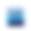 Lot de 10 perles en silicones - 12 mm - tons bleu - r281