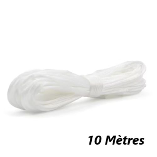 10 m de cordon en nylon - blanc - 1.5 mm