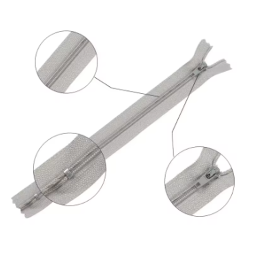 Fermeture eclair  - non séparable 20 cm - gris clair
