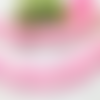 2.60 m degalon dentelle satin - organza - sequin - plissée - froncée - 2 rangs - 45 mm - rose - d199