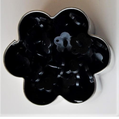 1 lot de 10 boutons pression - fleurs - type kam - noir