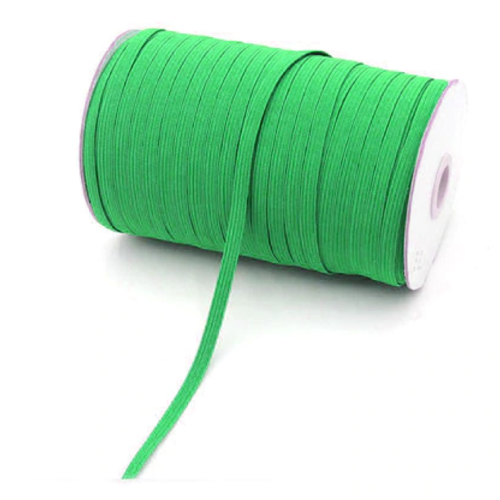 5 mètres de ruban élastique plat - vert - 6 mm