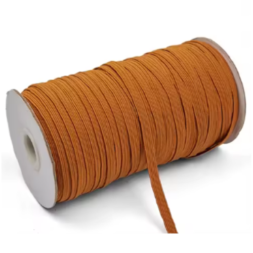 5 mètres de ruban élastique plat - ocre - 6 mm