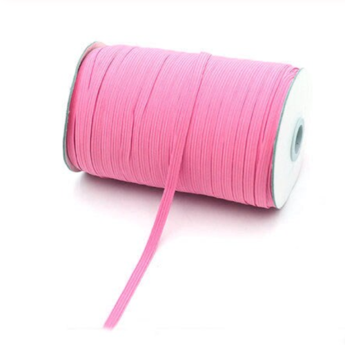 5 mètres de ruban élastique plat - rose fonçé - 6 mm