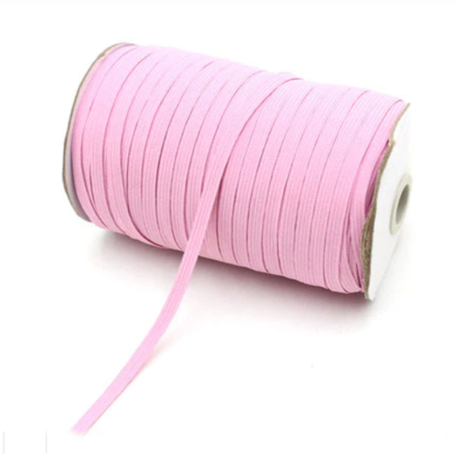 5 mètres de ruban élastique plat - rose - 6 mm