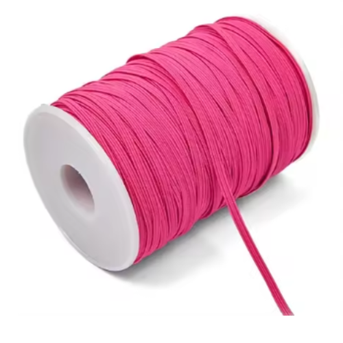 5 mètres de ruban élastique plat - fuchsia - 6 mm