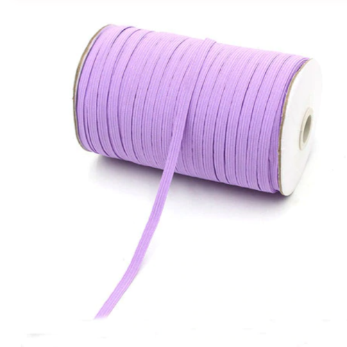 5 mètres de ruban élastique plat - parme - 6 mm