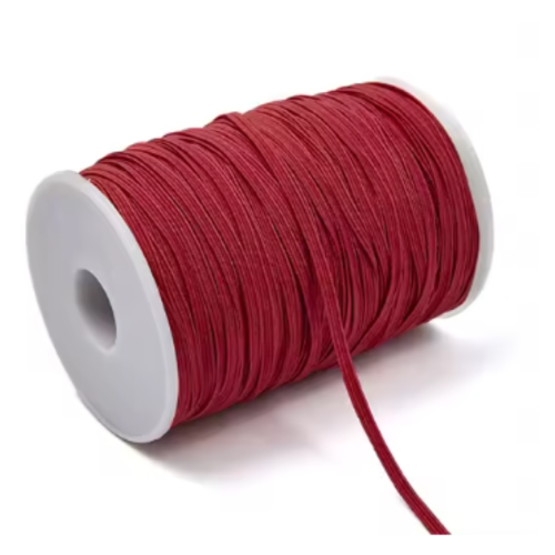 5 mètres de ruban élastique plat - bordeaux - 6 mm