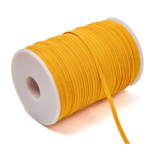 5 mètres de ruban élastique plat - orange pâle - 6 mm