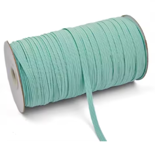 5 mètres de ruban élastique plat - vert tendre - 6 mm
