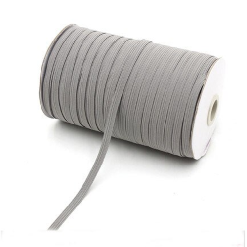 5 mètres de ruban élastique plat - gris clair - 6 mm -