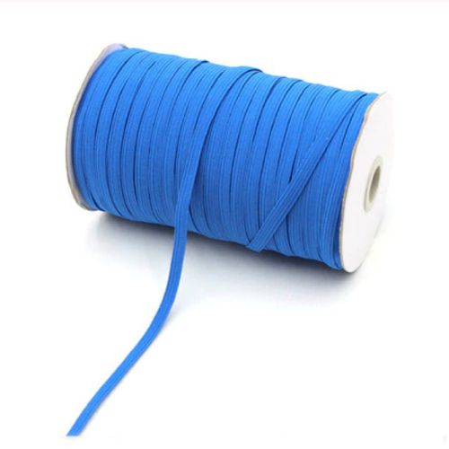 5 mètres de ruban élastique plat - bleu turquoise - 6 mm