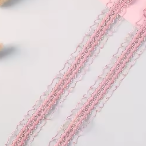 5.50 m de fine dentelle bleu marine élastiquée - 29 mm - d219