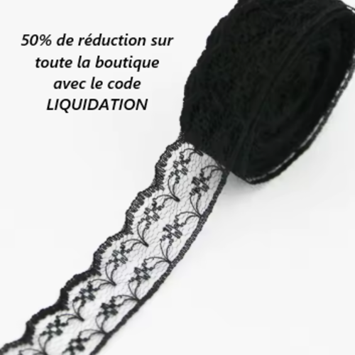 9 mètres de ruban en dentelle fine - rose foncé - 20 mm - d239