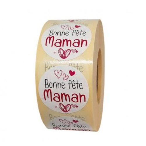 Lot de 10 étiquettes autocollantes " bonne fête maman"