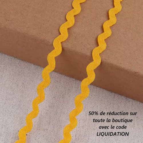 6 m de galon croquet - ruban zig zag - melon - 5 mm - b33