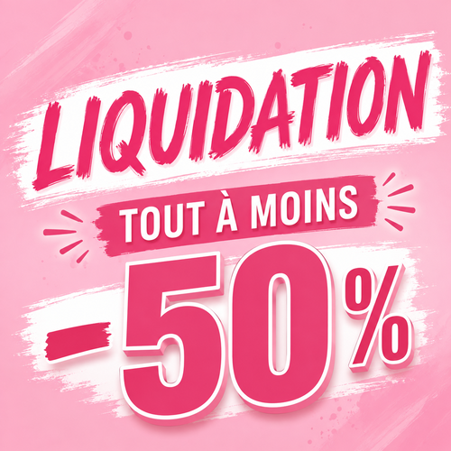 Une page se tourne…  -50 % sur tout avec le code liquidation