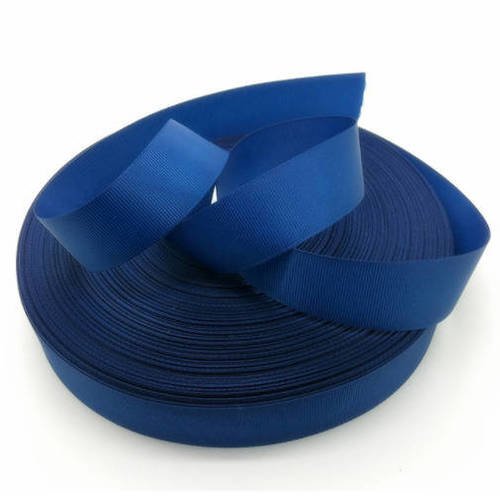 Ruban gros grain uni - bleu marine - 25 mm - vendu au mètre 