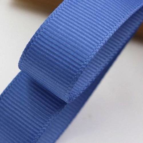 Ruban gros grain uni - bleu - 16 mm 