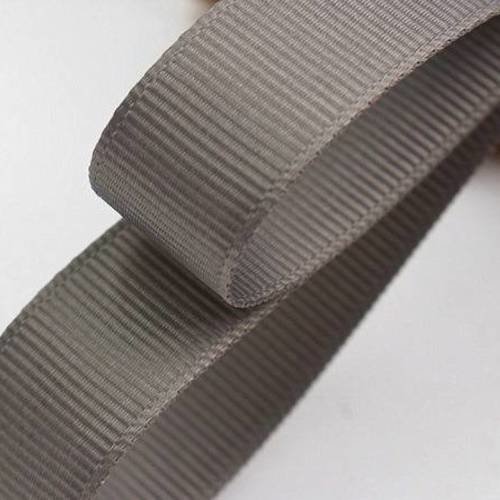 Ruban gros grain uni - taupe - 16 mm - vendu au mètre