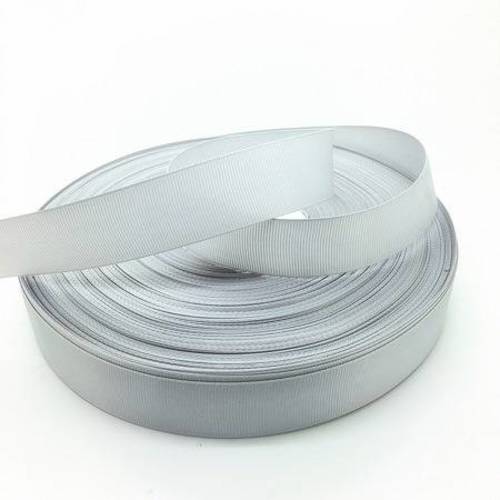 Ruban gros grain uni - gris clair - 25 mm - vendu au mètre