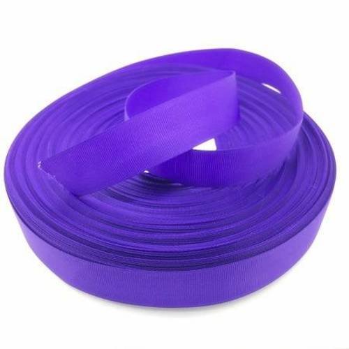 Ruban gros grain uni - violet - 25 mm - vendu au mètre