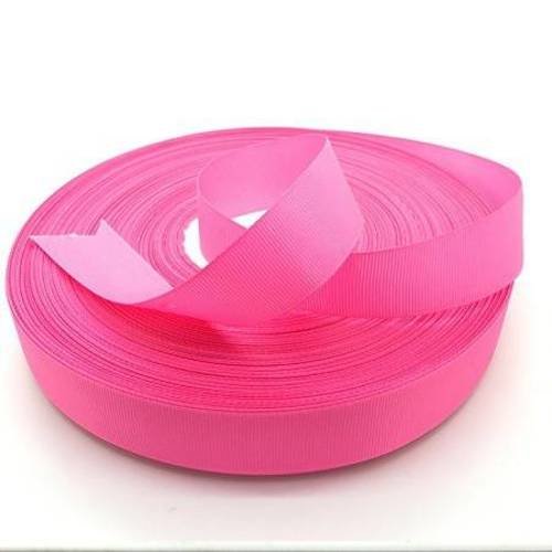 Ruban gros grain uni - fuchsia - 25 mm - vendu au mètre
