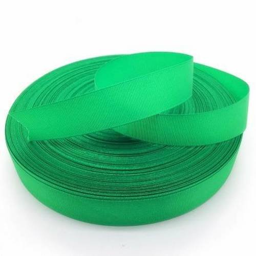 Ruban gros grain uni - vert - 25 mm - vendu au mètre