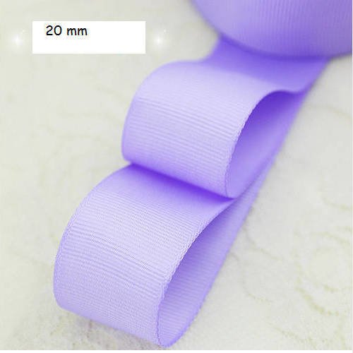 Ruban gros grain - uni parme - 20 mm - vendu au mètre