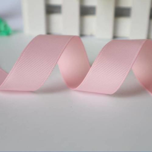 Ruban gros grain - uni rose - 20 mm - vendu au mètre