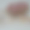 Jolie dentelle fine - blanche rouge et dorée - 30 mm - vendu au mètre