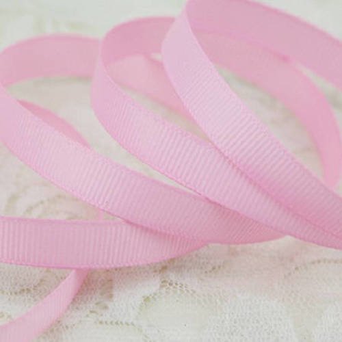 Ruban gros grain uni - rose - 10 mm - vendu au mètre