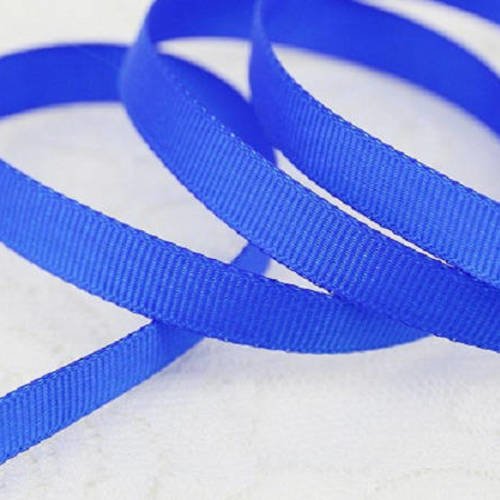 Ruban gros grain uni - bleu roi - 10 mm - vendu au mètre