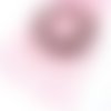 Jolie dentelle fine rose foncé - coeur - effet scintillant - 75 mm - vendu au mètre