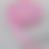 Biais replié à pois blanc fond rose - coton  - 20 mm 