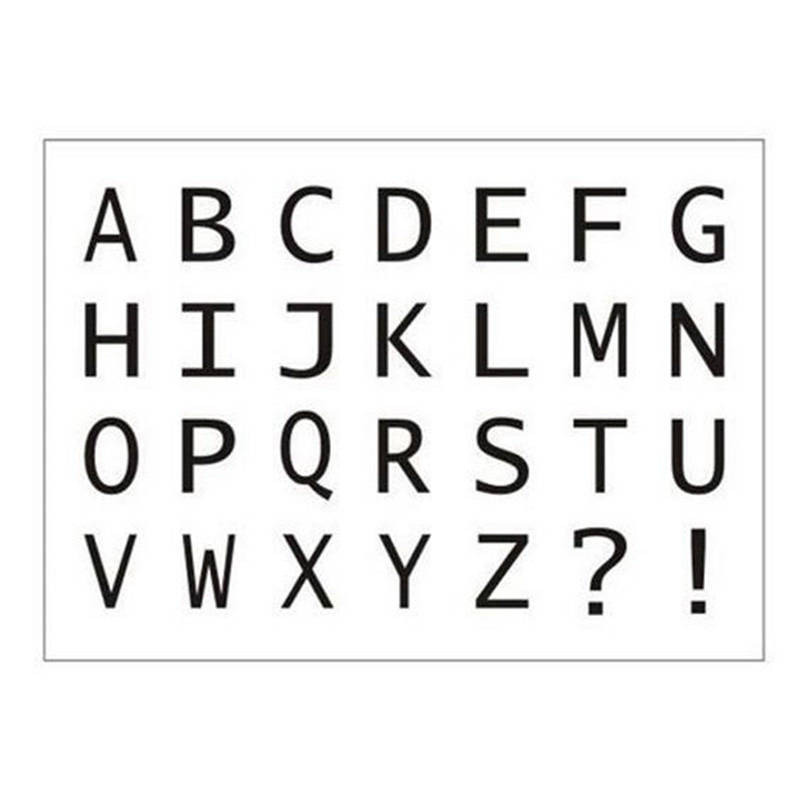 Tampons silicone transparent alphabet lettres majuscule 20 mm de style  script
