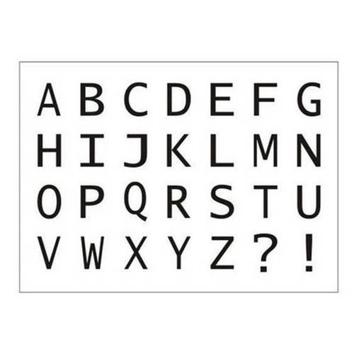 1 planche de tampons clear stamps  - lettres alphabet majuscule 
