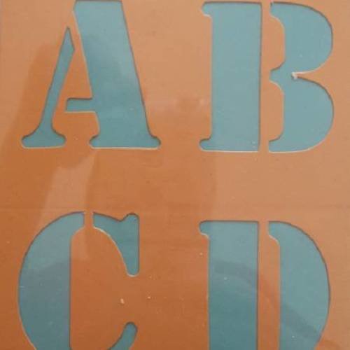 Pochoir alphabet - chiffres et symboles - carton - 12 planches 