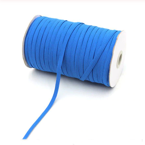 Ruban élastique plat - bleu turquoise - 6 mm