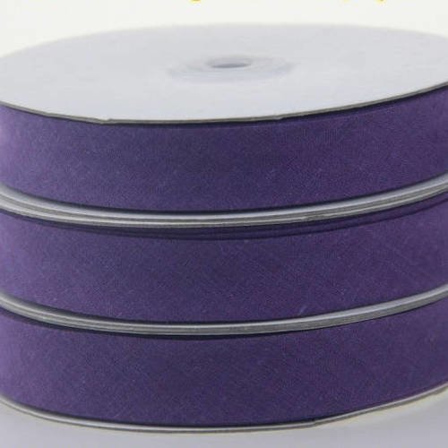 Biais replié - coton  - violet - 20 mm - vendu au mètre